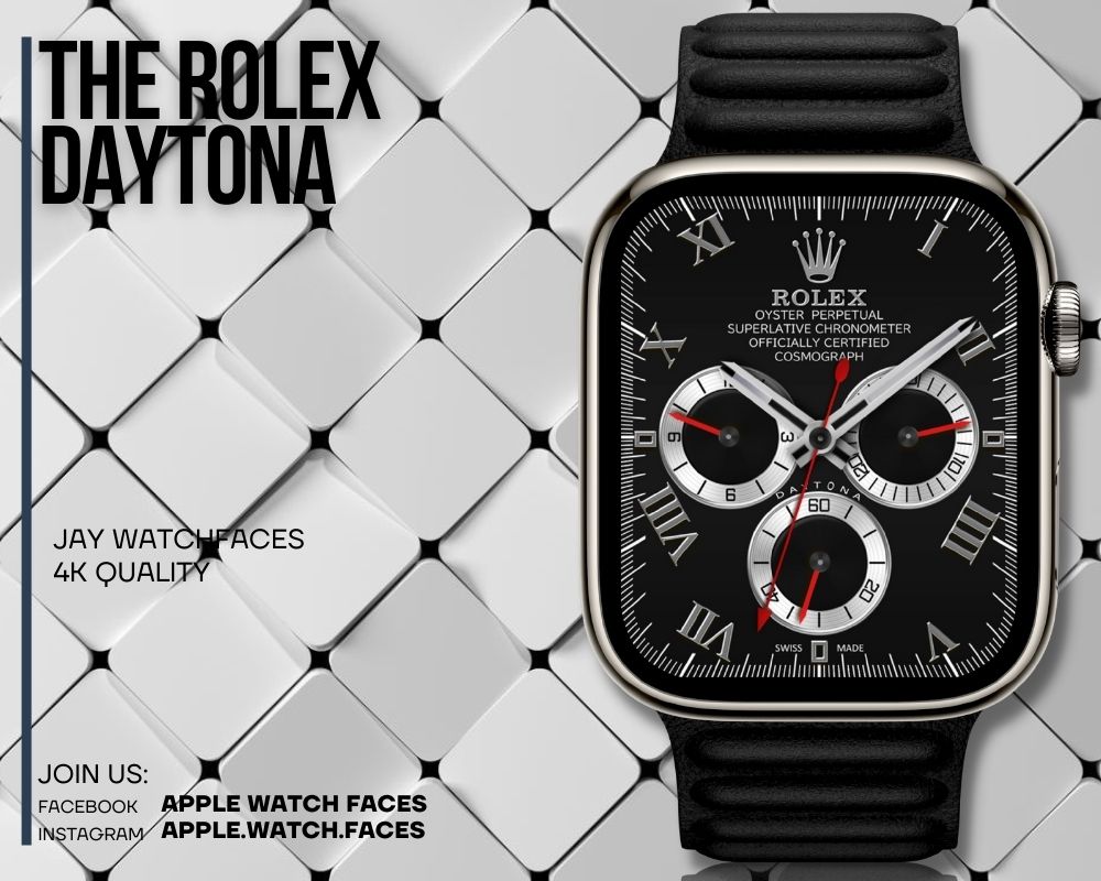 ROLEX ROMAN NUMERALS 4K BLACK